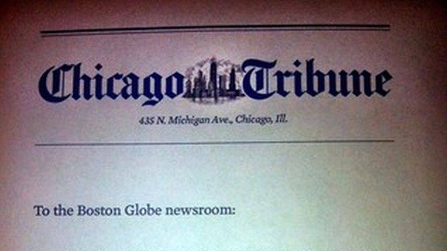 &#039;Chicago Tribune&#039; envía pizzas al &#039;Boston Globe&#039; por la cobertura del atentado