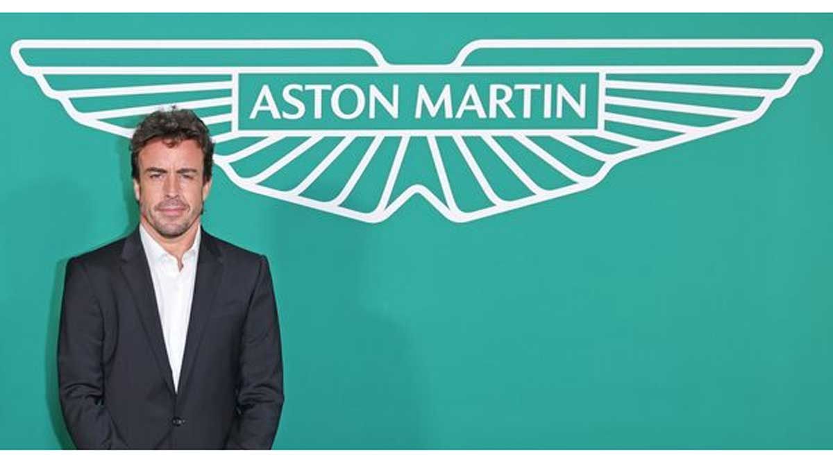 Alonso, anoche durante un evento de Aston Martin en Mónaco