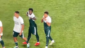 Vinicius, Mbappé y Konaté tapan el mensaje de ánimo a Ceuta