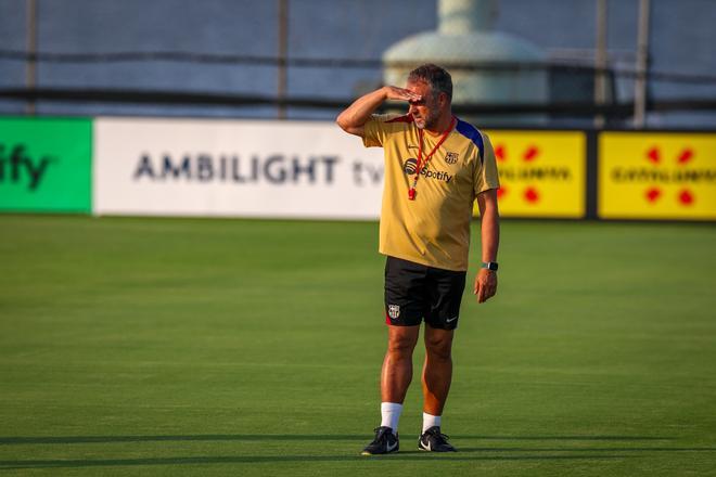 Así ha sido el entrenamiento del Barça en la Base Naval de la Marina de Annapolis para preparar el clásico