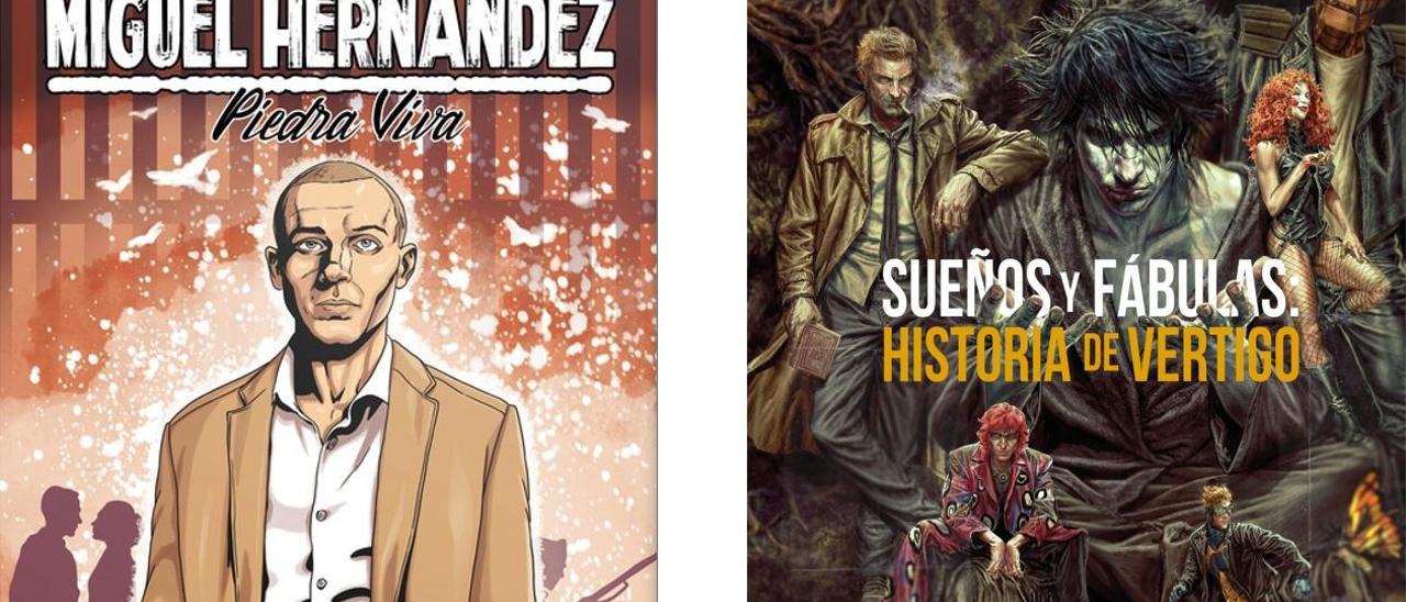 Cómic de Miguel Hernández de López-Cabrera y libro sobre Vertigo de McCausland y Salgado