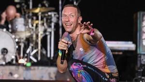 Chris Martin actuando en Coimbra (Portugal).