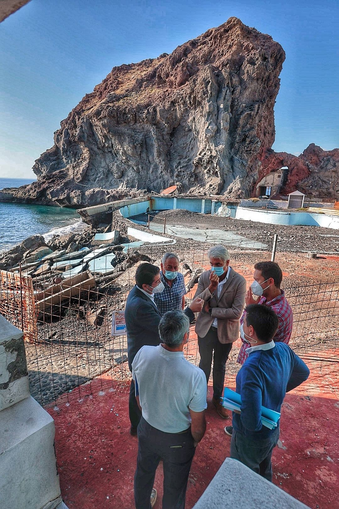 Visita de Pedro Martín a Los Roques de Fasnia