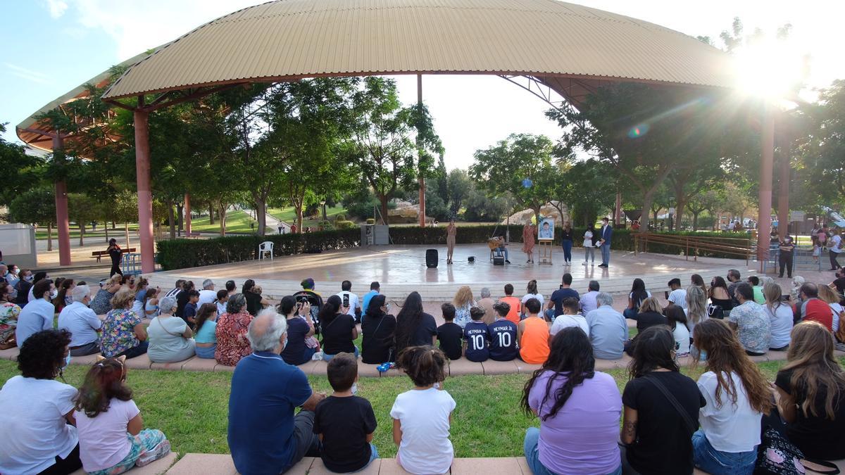 El parque El Campet durante el homenaje póstumo a Aitor.