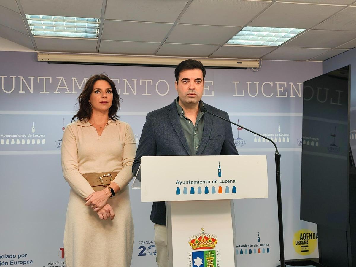 Purificación Joyera y Jesús López, concejales de Ciudadanos en Lucena.