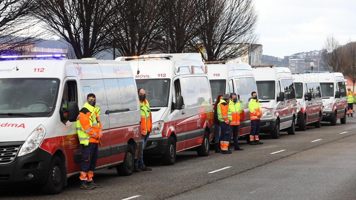 Homenaje de sus compañeros al técnico de ambulancia fallecido en Gijón