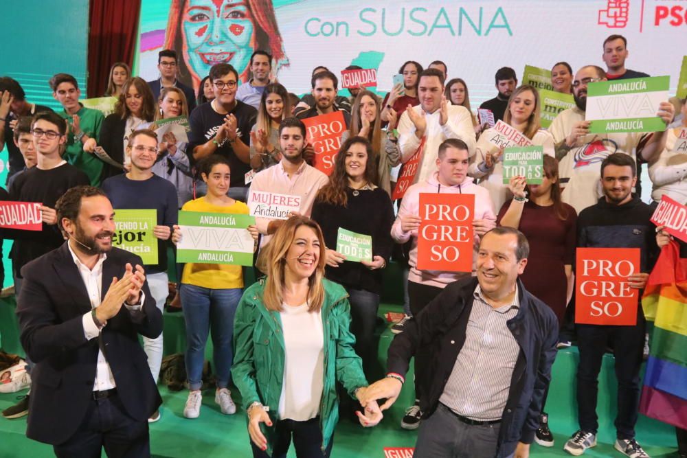 Susana Díaz participa en un acto electoral en la Facultad de Derecho