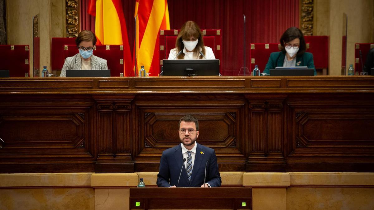 El vicepresidente de la Generalitat en funciones y candidato de ERC a la Presidencia, Pere Aragonès