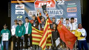 La selección catalana, campeona de España de motocross