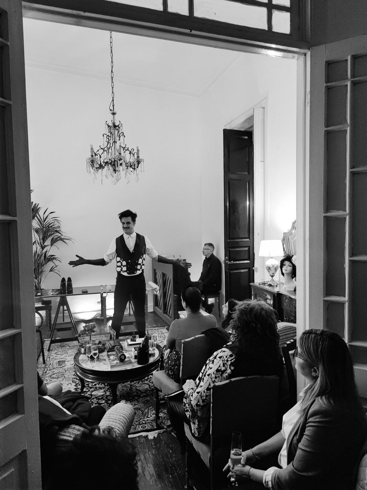 El actor José Carlos Campos en 'Juegos con cicuta'.