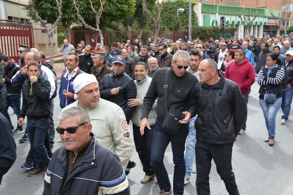 Manifestación en Murcia de los agricultores