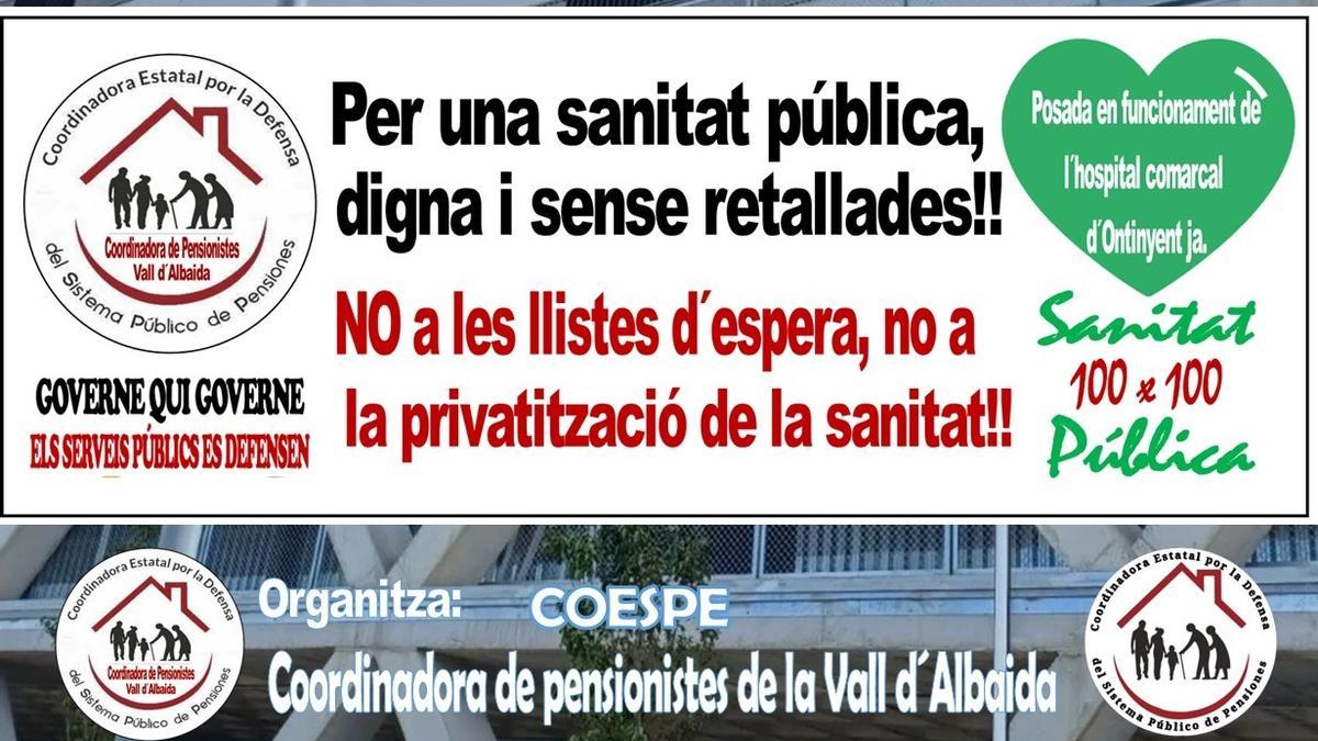 Convocatoria de la manifestación en Ontinyent.