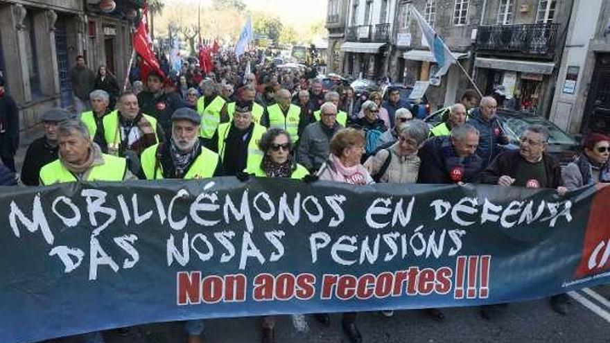 La marcha celebrada ayer en Santiago. // Xoán Álvarez