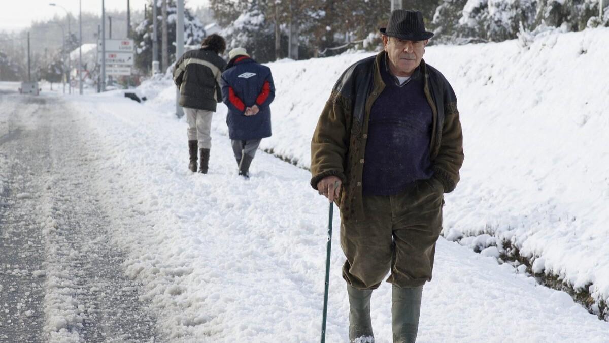 Foto de archivo de una nevada en Lugo