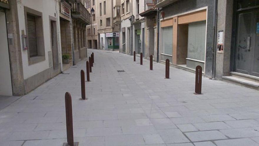 El carrer Major de Cassà de la Selva, remodelat.