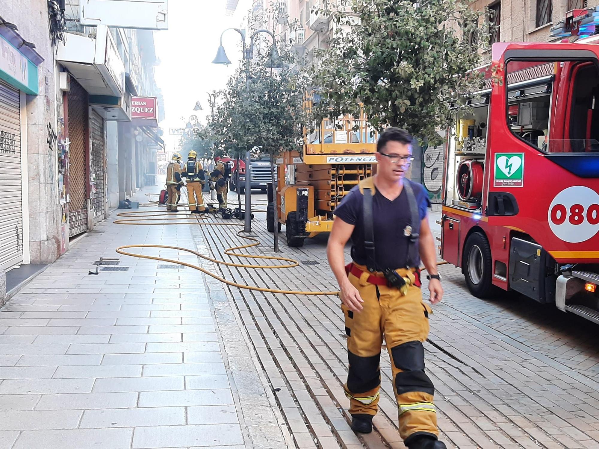 Incendio en las Galerías Velázquez de Palma