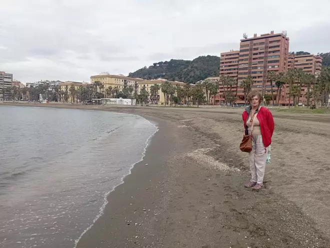 Línea recta para la zona de baño de los mayores