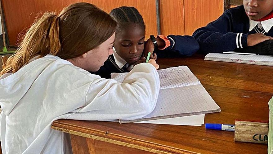 Maria Verdugo, en una clase de Jaerim School.