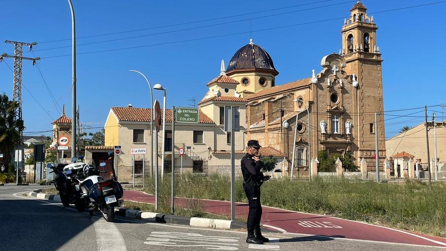 Dispositivo de la Policía Nacional en La Punta, montado durante la oleada de asaltos a ancianos.