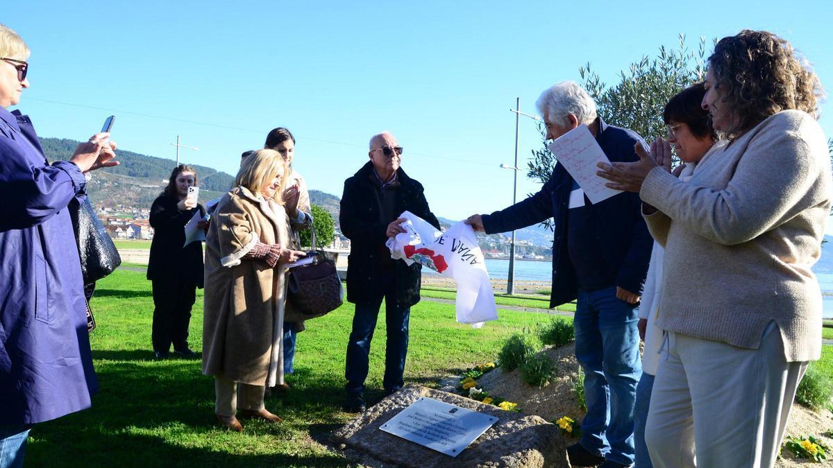 Un acto reciente por la memoria histórica en Moaña.