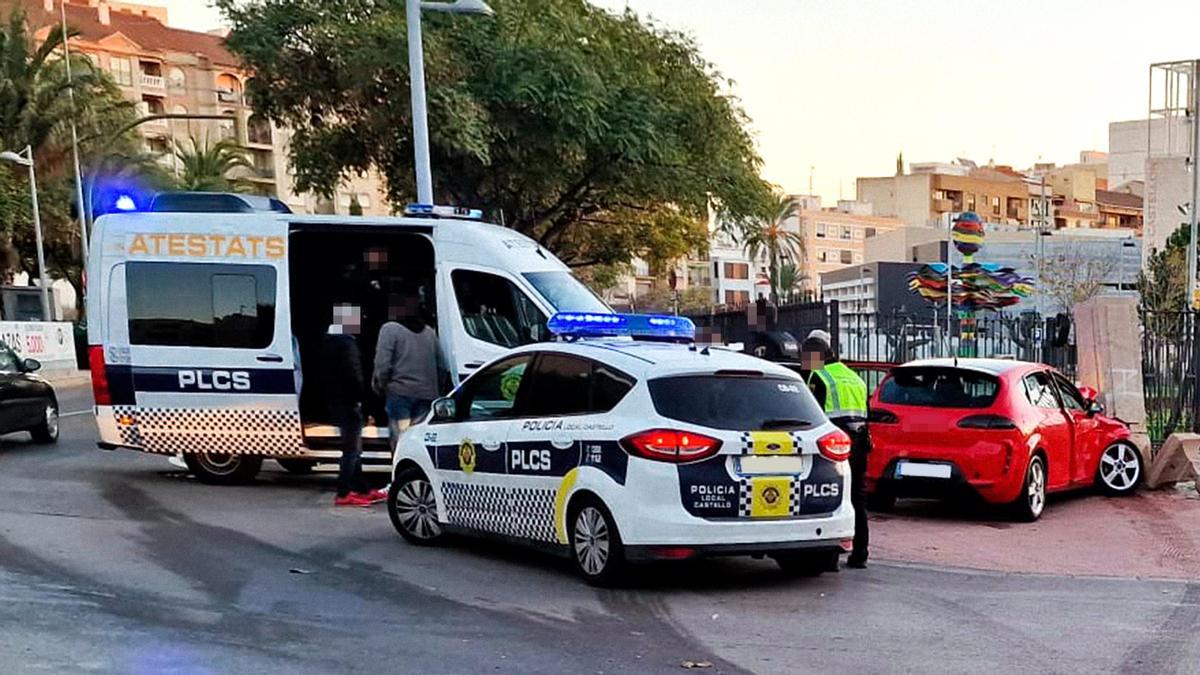 Imagen del accidente contra el muro del Hospital Provincial.