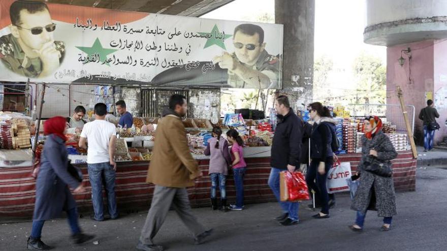 Imagen de un mercado de Damasco.