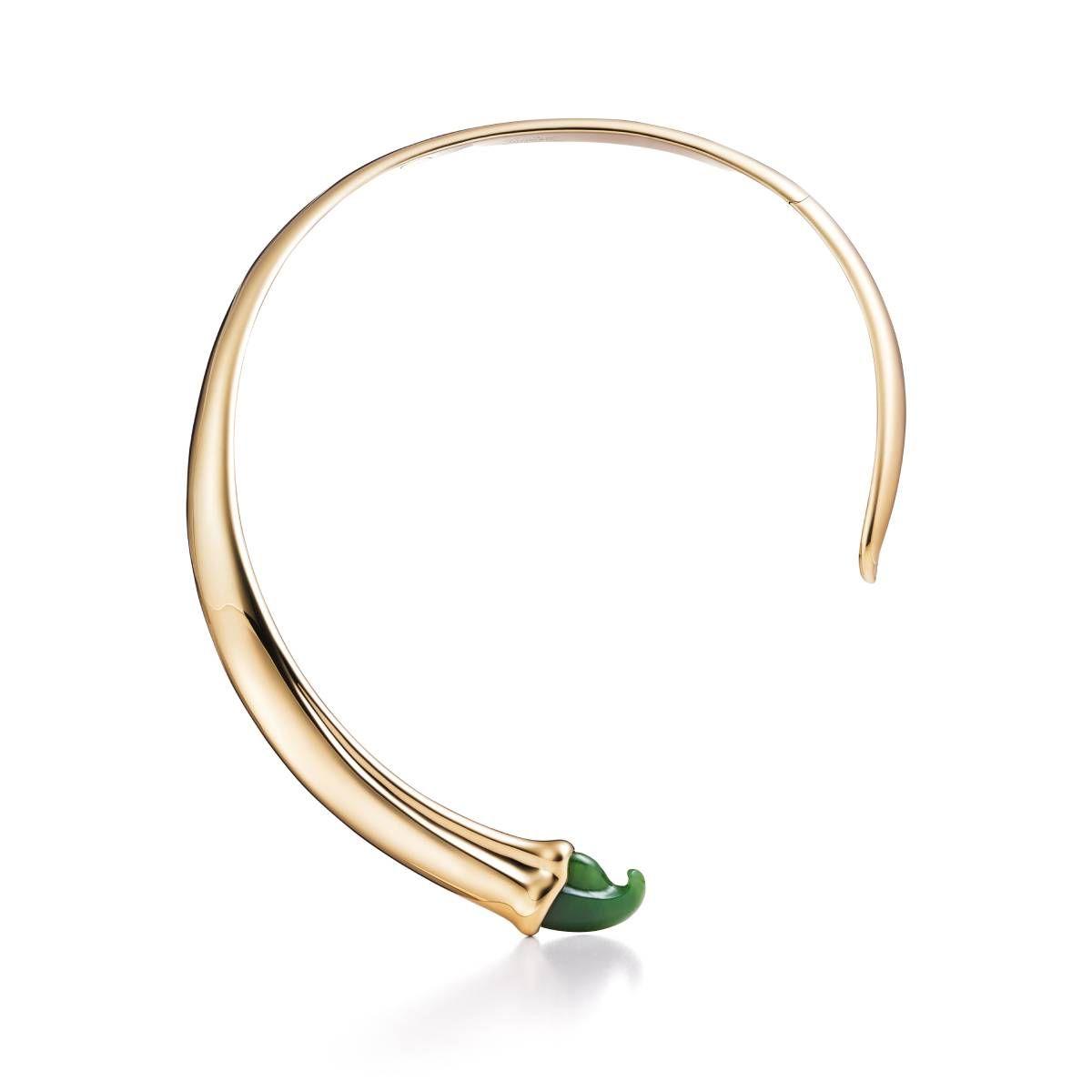 Collar Claw en oro y jade verde de Elsa Peretti para Tiffany &amp; Co.