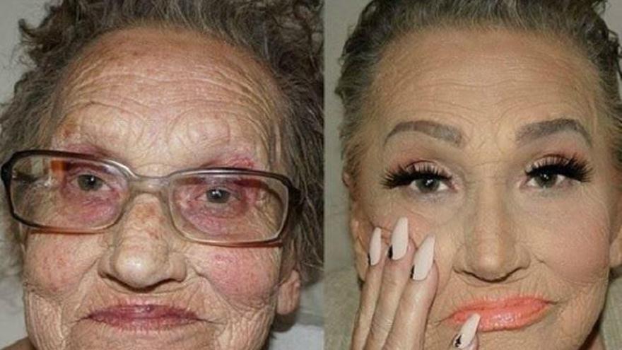 El maquillatge d&#039;una àvia revoluciona Internet