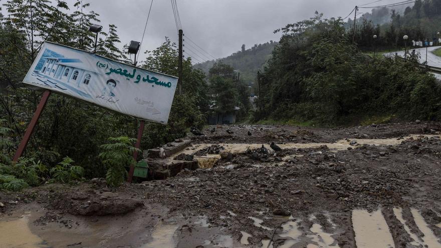 Imagen de archivo de inundaciones en Gilan, Irán, por las fuertes lluvias.