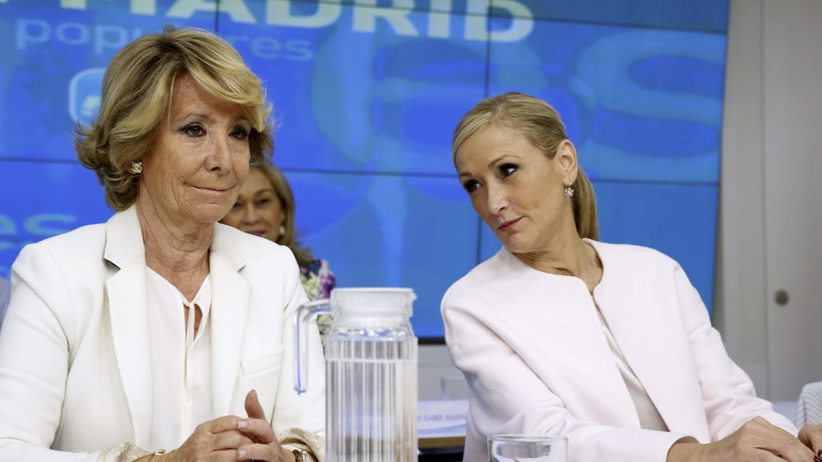 Cristina Cifuentes y Esperanza Aguirre