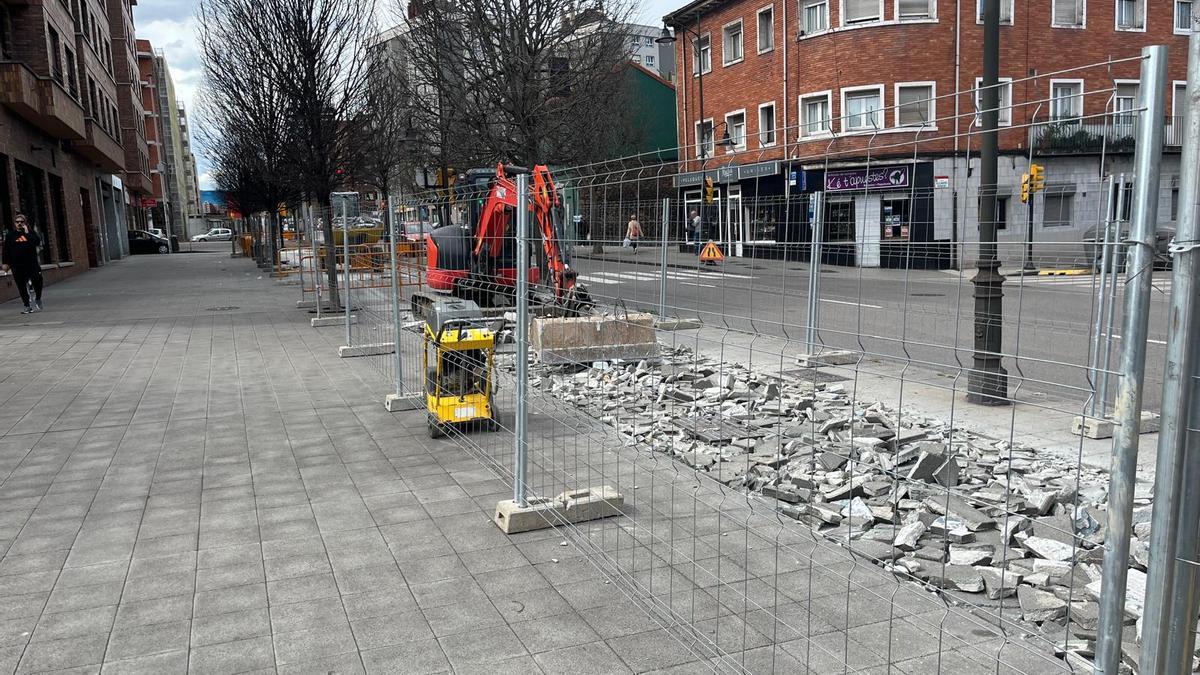 Las obras del Camino de Santiago en avenida Argentina.