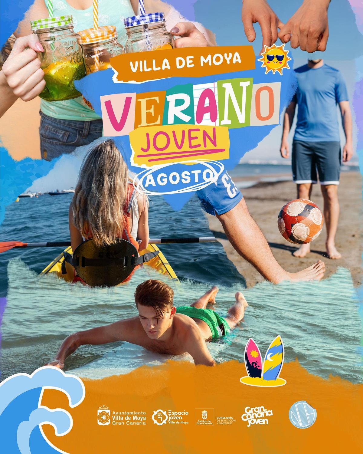 Cartel verano joven de la Villa de Moya.