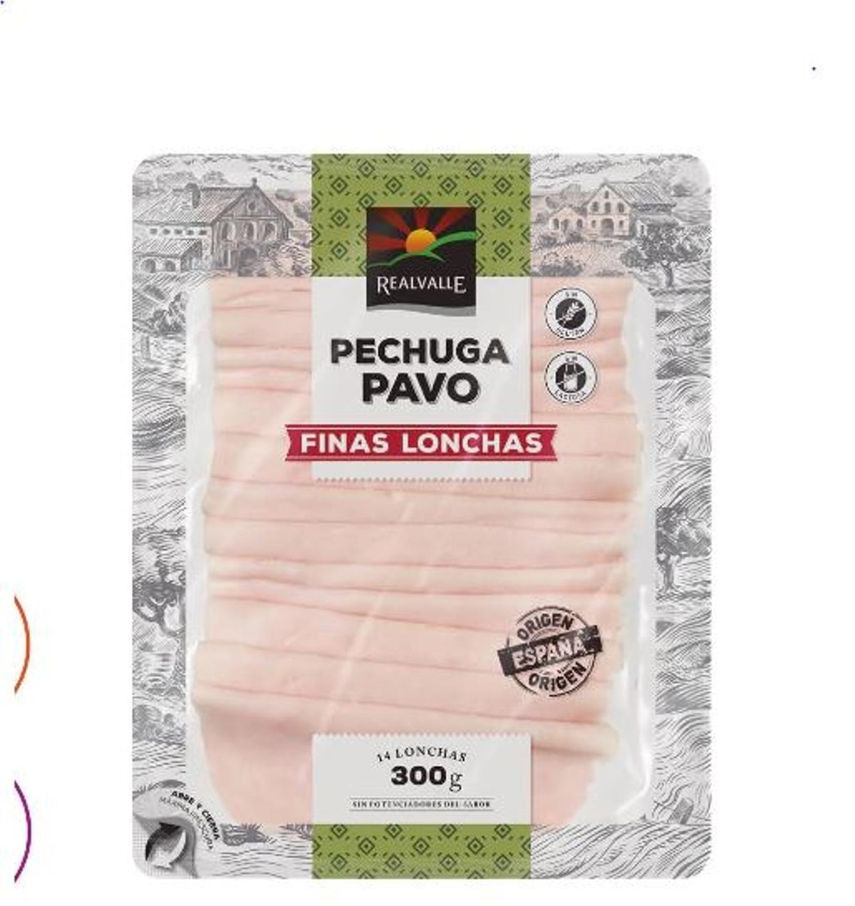 Pechuga de pavo en lonchas de Lidl.