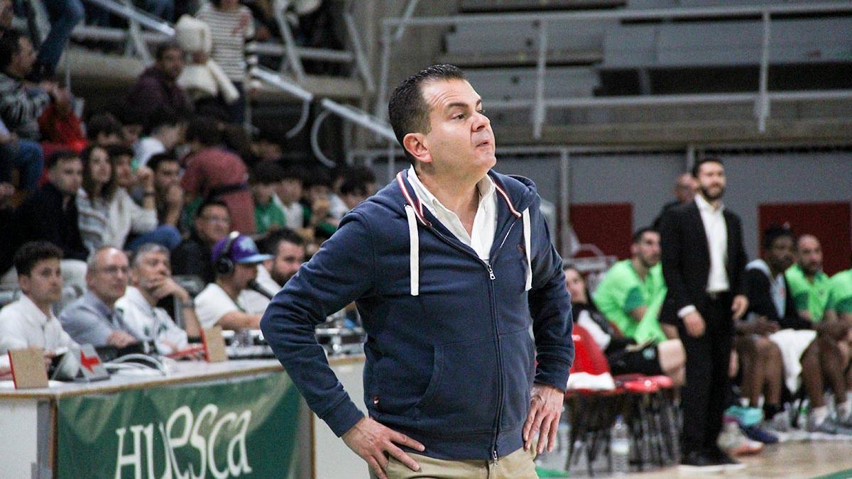 Rafa Sanz, durante un partido del Peñas en el Palacio.