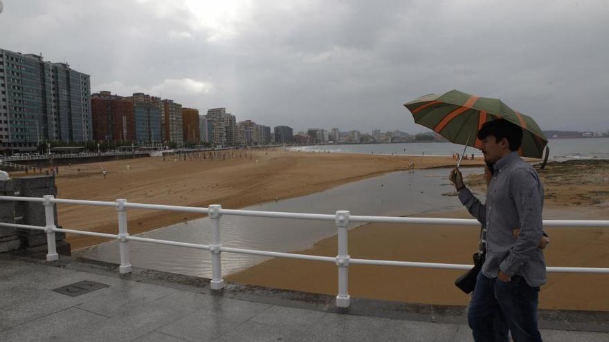 Paseo de la playa de San Lorenzo en Gijón.