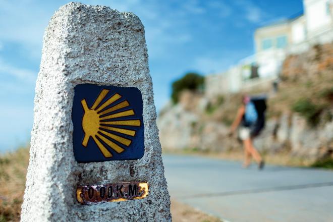 Señal del final de camino, Camino de Santiago