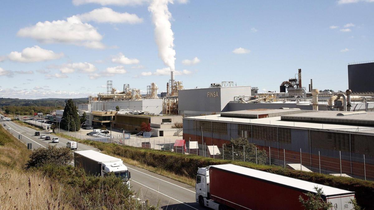 Vista exterior de las instalaciones de Finsa en el polígono industrial del Tambre