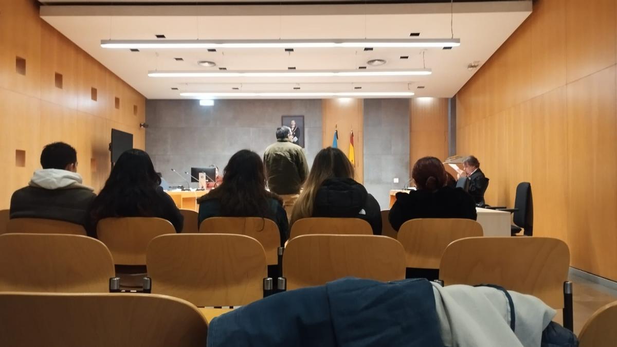 El acusado durante su declaración.