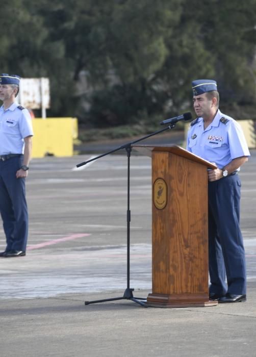 CANARIAS Y ECONOMIA 18-01-2019 BASE AEREA DE GANDO. TELDE-INGENIO. Ejército del Aire. Bienvenida del escuadrón del 10ª contingente del destacamento rappa en Sigonella.  FOTOS: JUAN CASTRO