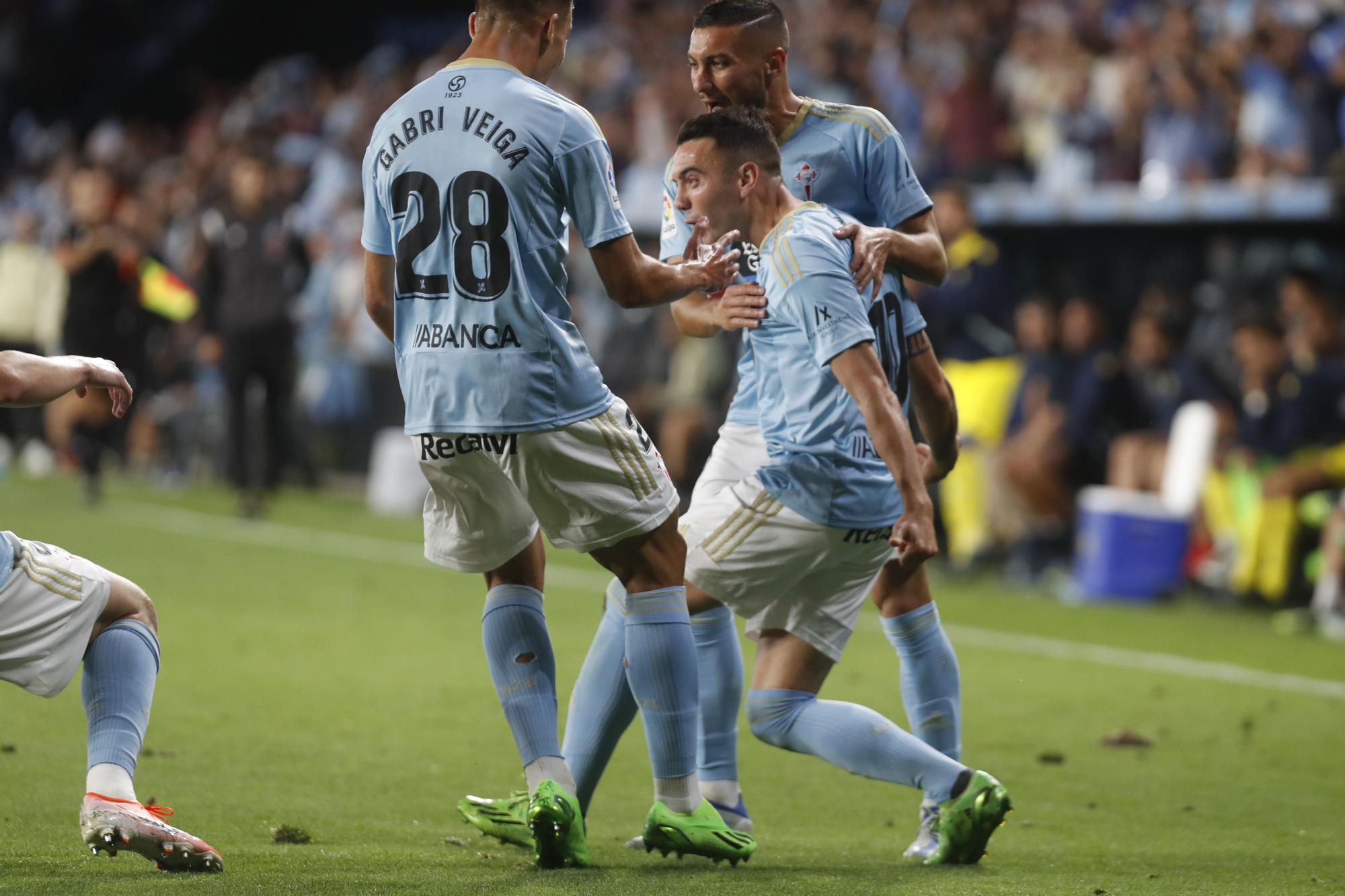 Aspas celebra un gol al Cádiz.