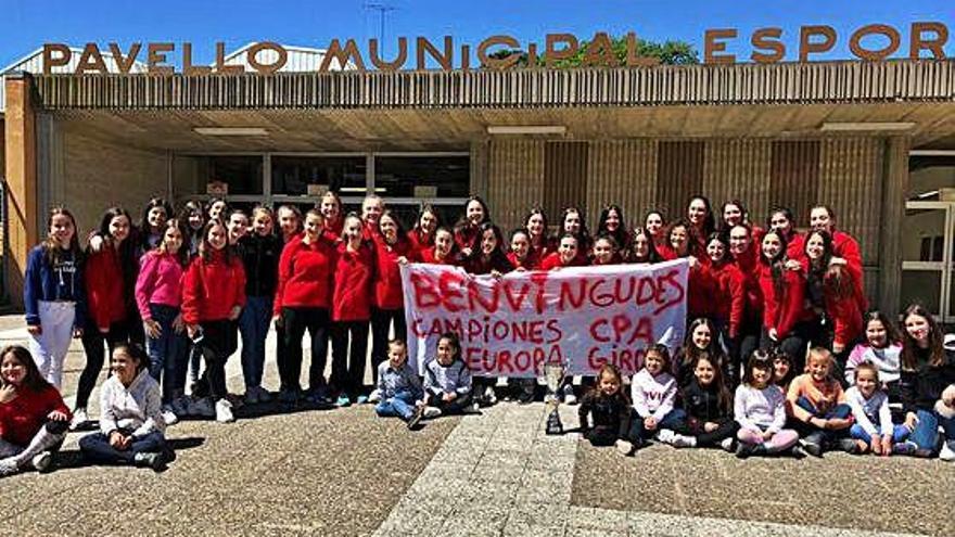 El CPA Girona rep una càlida rebuda a Palau després del seu èxit europeu