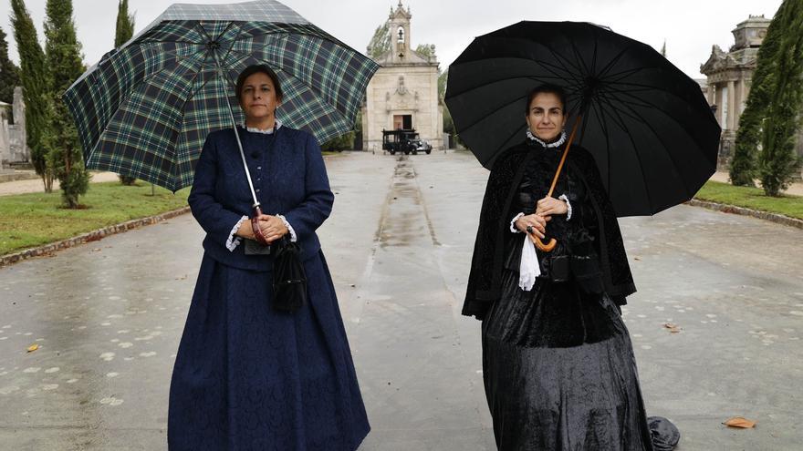 Recorremos el cementerio de Pereiró con Cachamuiña, Concepción Arenal e Irene Ceballos