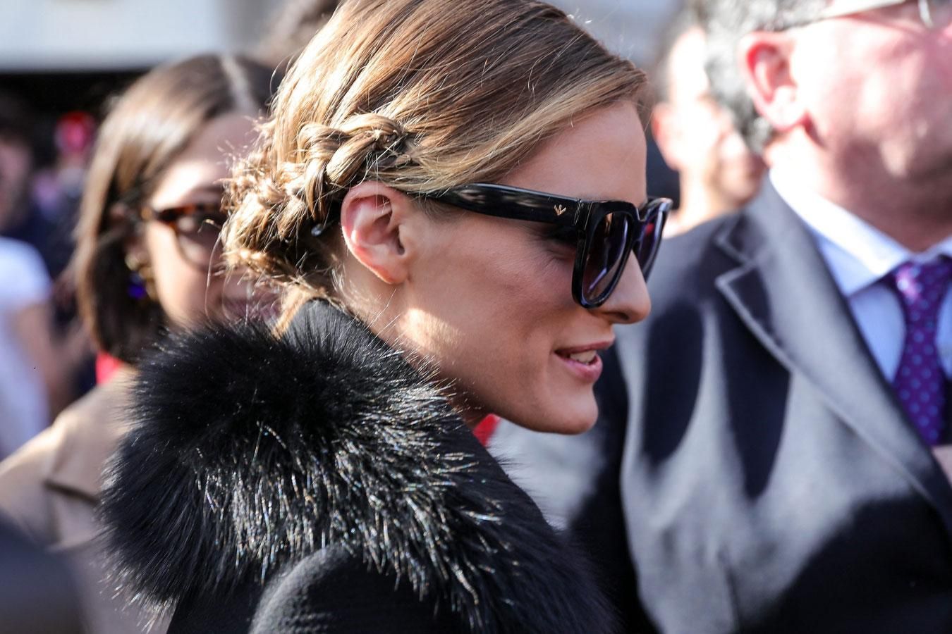 Olivia Palermo con recogido trenzado