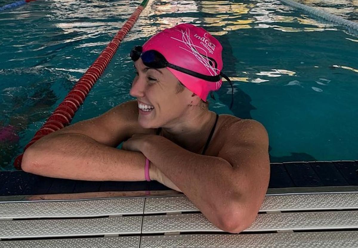 Paula Ruiz, en la piscina de Inacua.