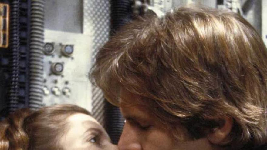 Carrie Fisher y Harrison Ford en &quot;El imperio contraataca&quot;.