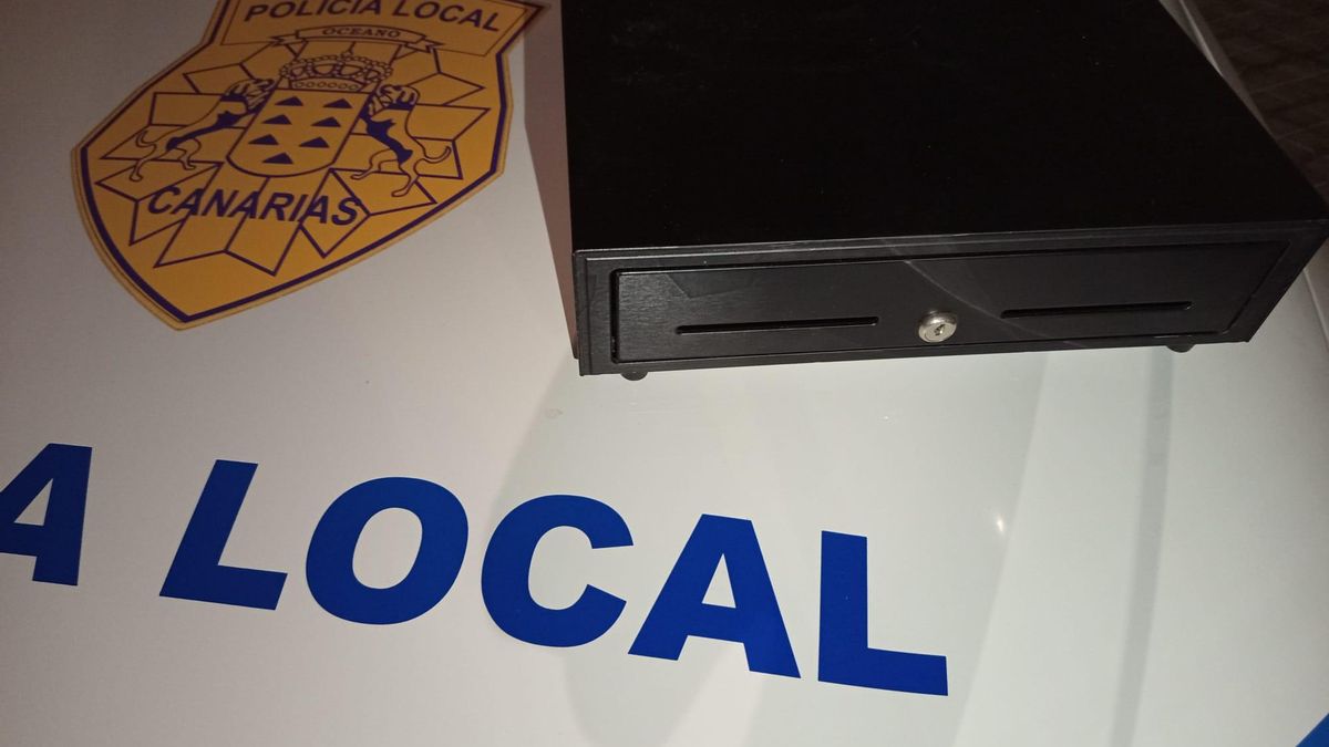 Caja registradora intervenida por la Policía Local de Las Palmas de Gran Canaria.