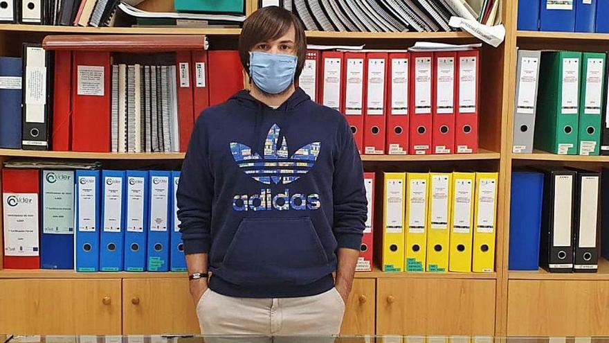Sergio Lamoso, del grupo de investigación AF4 de la Escola de Enxeñaría Forestal.