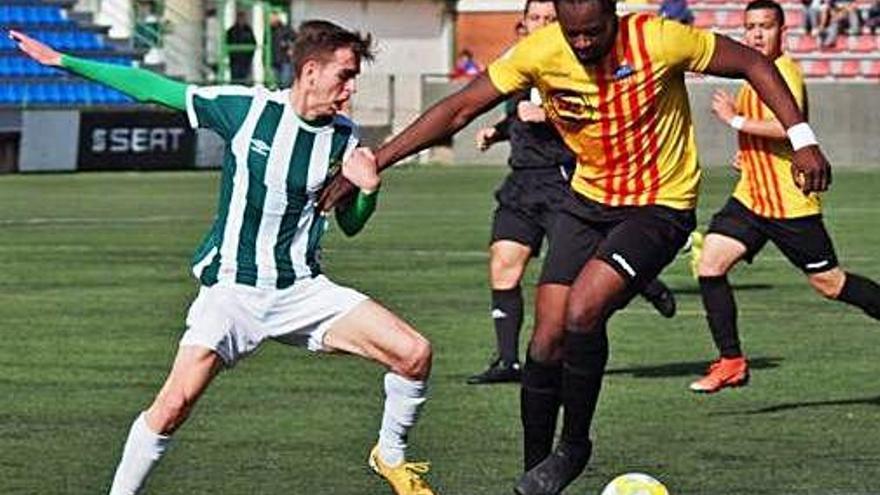 Èric Vilanova, en una acció del partit d&#039;ahir.