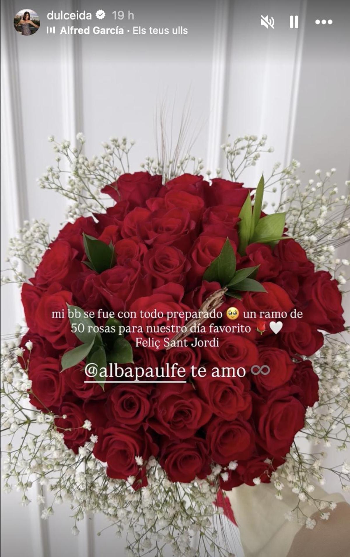 Alba Paul había dejado a una amiga dinero para un ramo de rosas para Dulceida