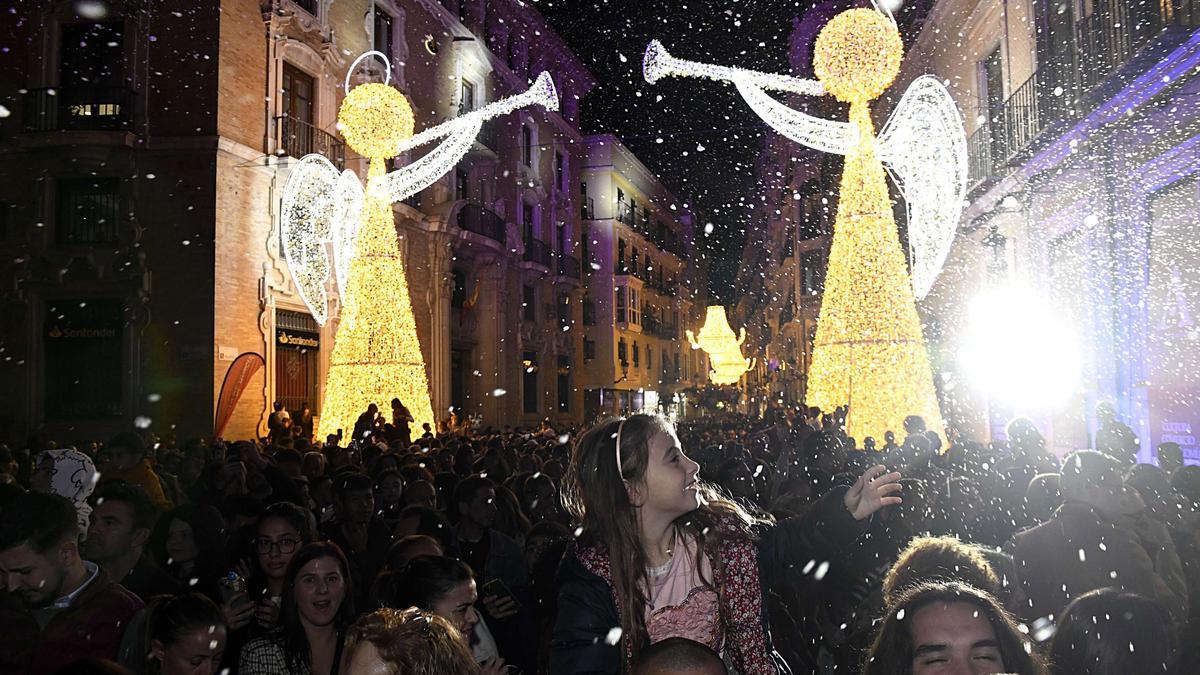 Encendido de luces de Navidad en Murcia.